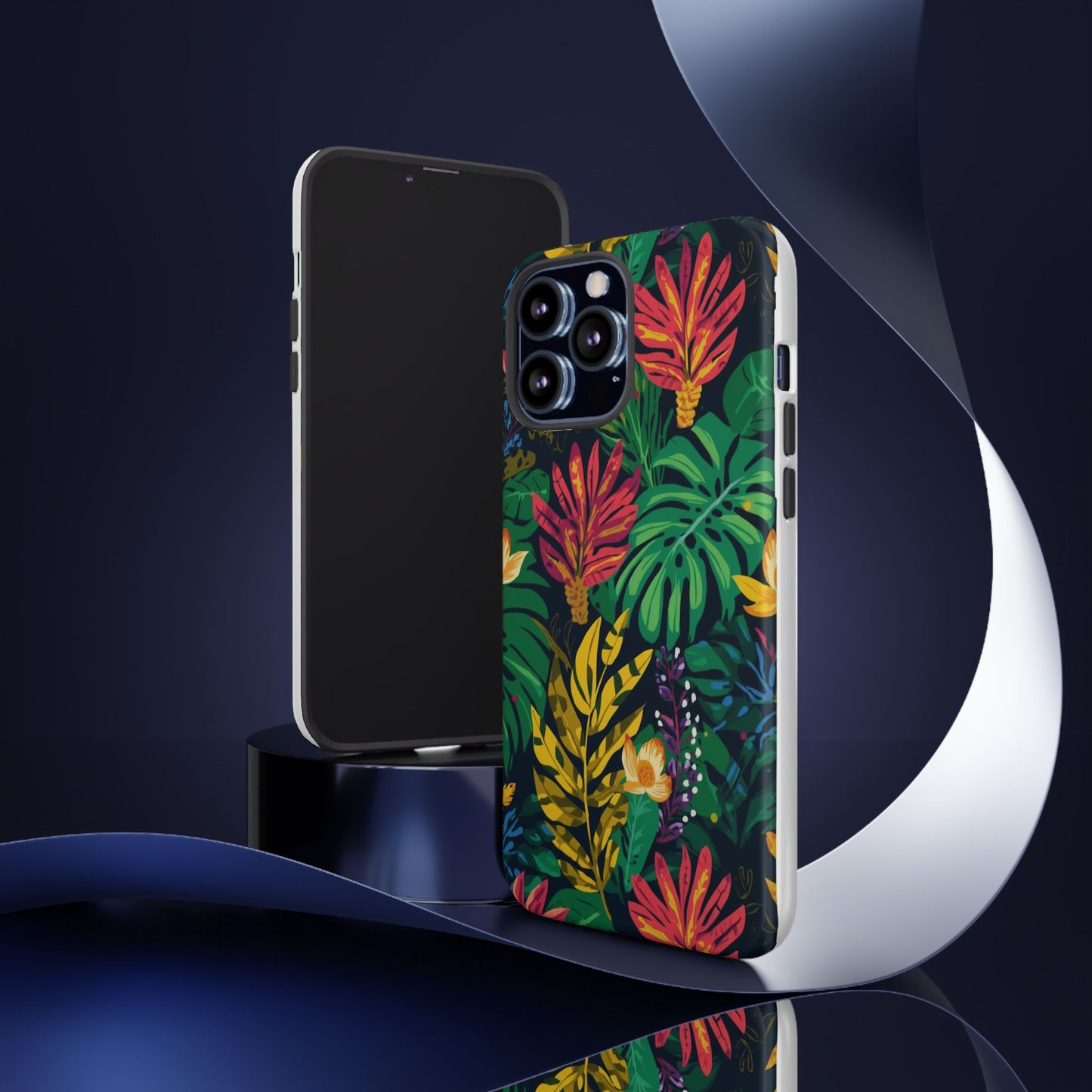 Tropical Floral Phone Case — Vibrant Jungle Leaf Protective Cover