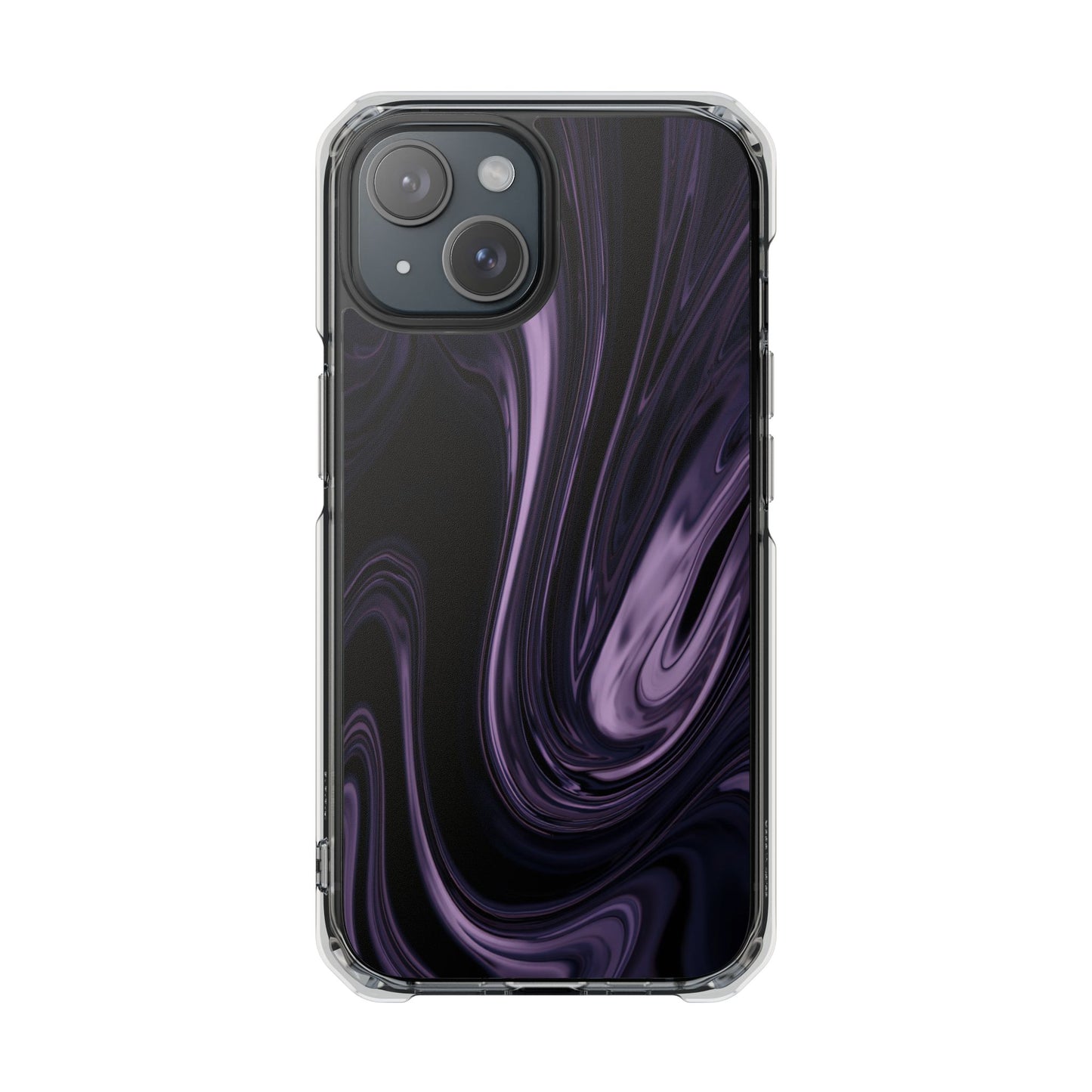 Clear Magnetic Impact Phone Case – Purple Marble Swirl