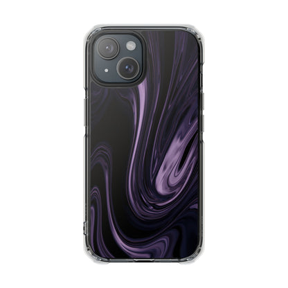 Clear Magnetic Impact Phone Case – Purple Marble Swirl