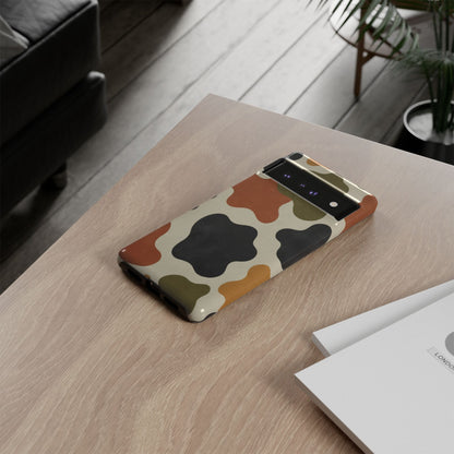 Retro Abstract Camouflage Phone Case — Earth Tone Tough Case