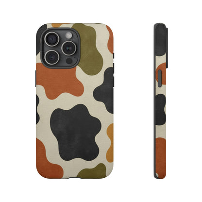 Retro Abstract Camouflage Phone Case — Earth Tone Tough Case