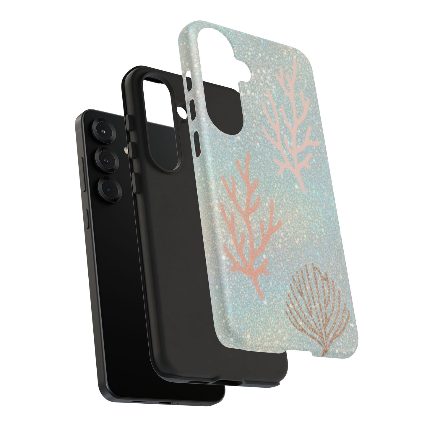Seafoam Sparkle Phone Case – Coral & Seashell Tough Case