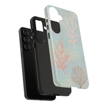Seafoam Sparkle Phone Case – Coral & Seashell Tough Case