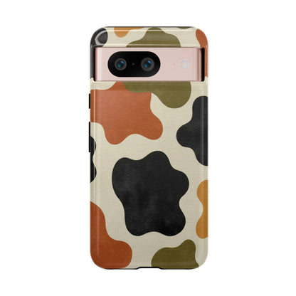 Retro Abstract Camouflage Phone Case — Earth Tone Tough Case