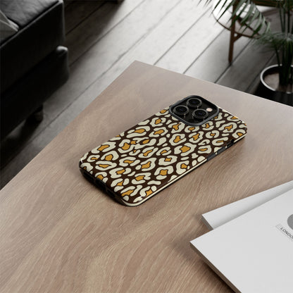 Leopard Print Tough Phone Case — Durable Protective iPhone Cover
