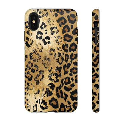 Leopard Print Tough Phone Case — Durable Protective iPhone Cover
