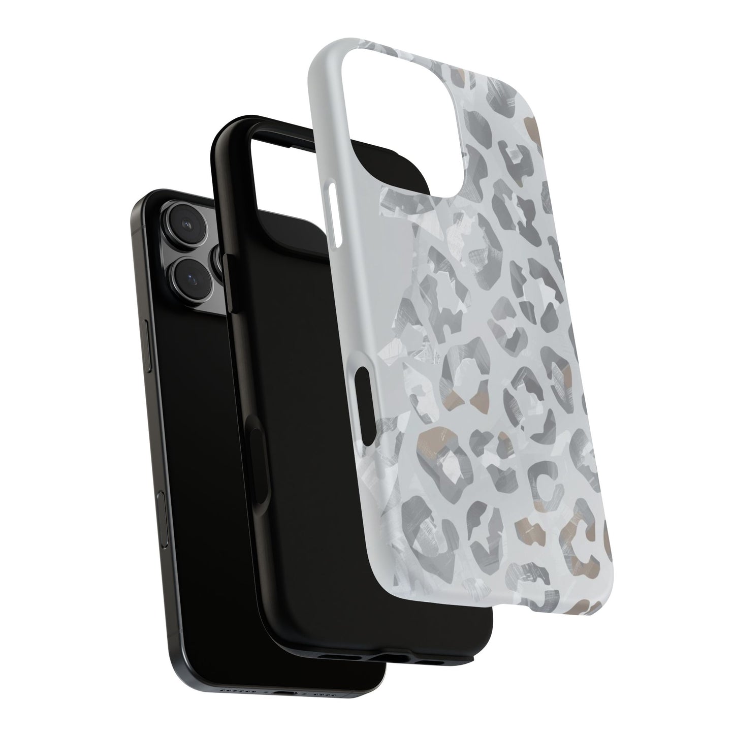 Silver Leopard Tough Phone Case