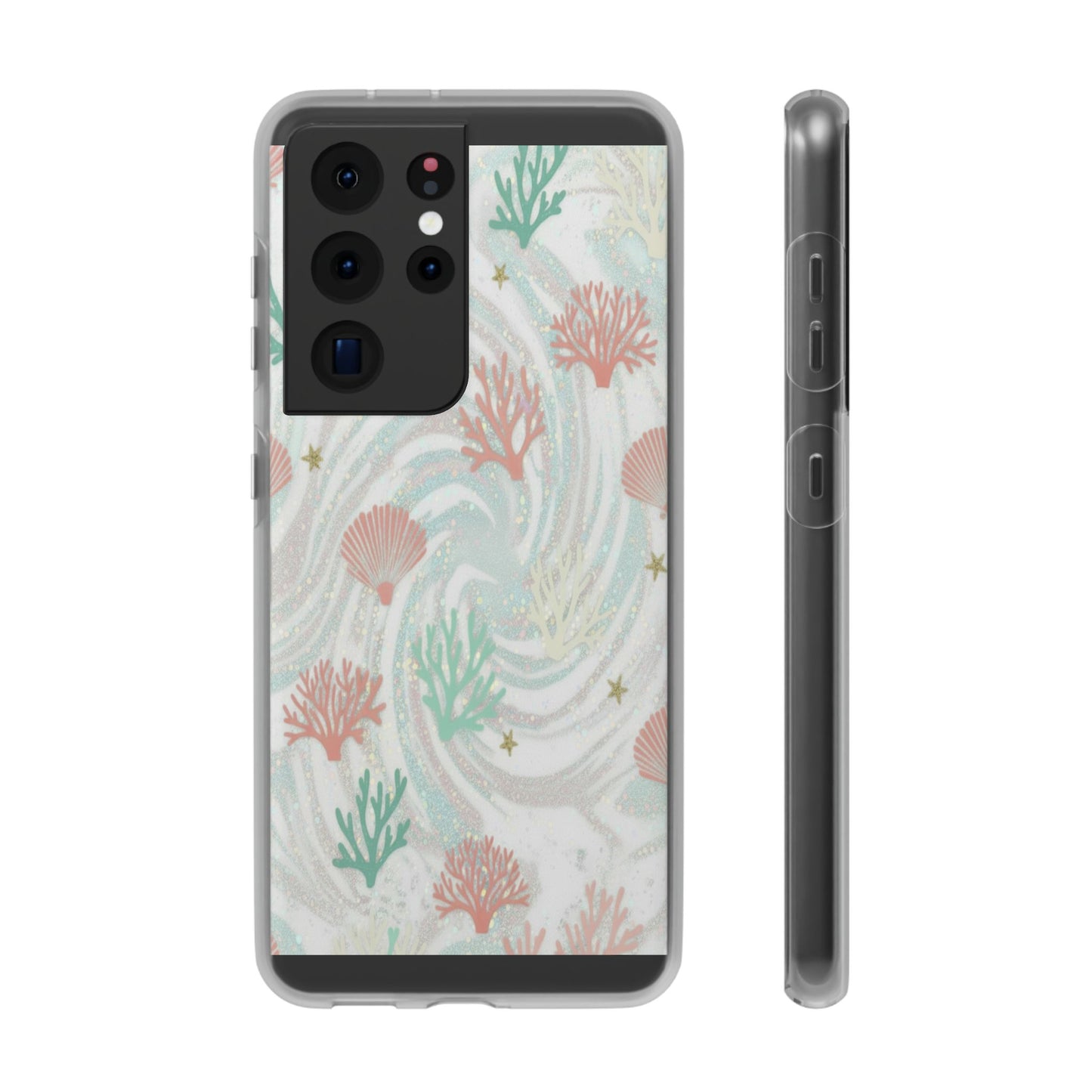 Pastel Seashell Phone Case — Coral Reef Wave iPhone Cover