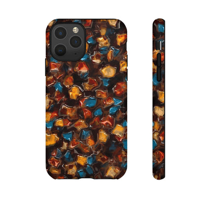 Phone Case - Amber Tortoiseshell Mosaic Protective Cover