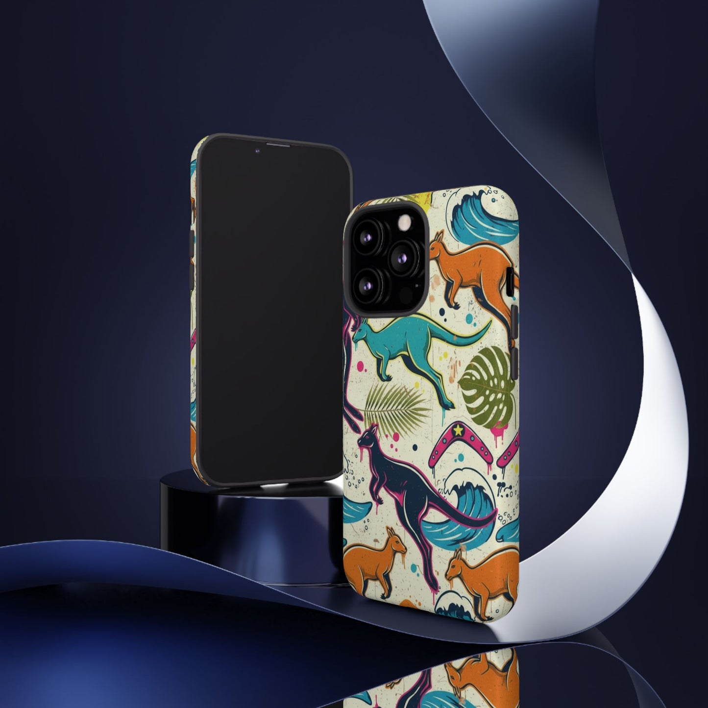 Tough Cases — Colorful Surfing Kangaroo Phone Case