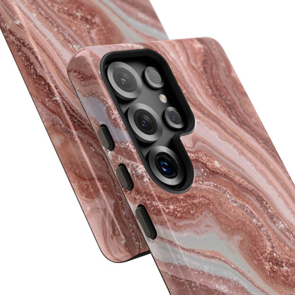 Rose Gold Marble Tough Phone Case