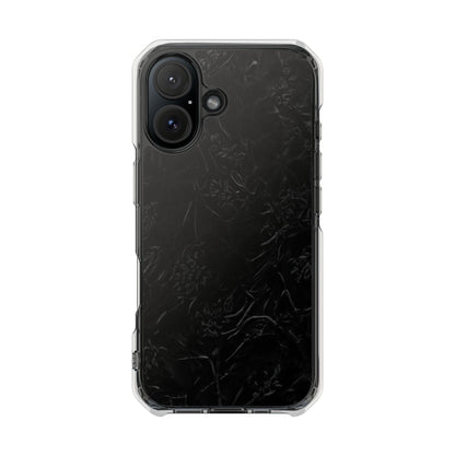 Magnetic Impact Phone Case — Black Floral Design