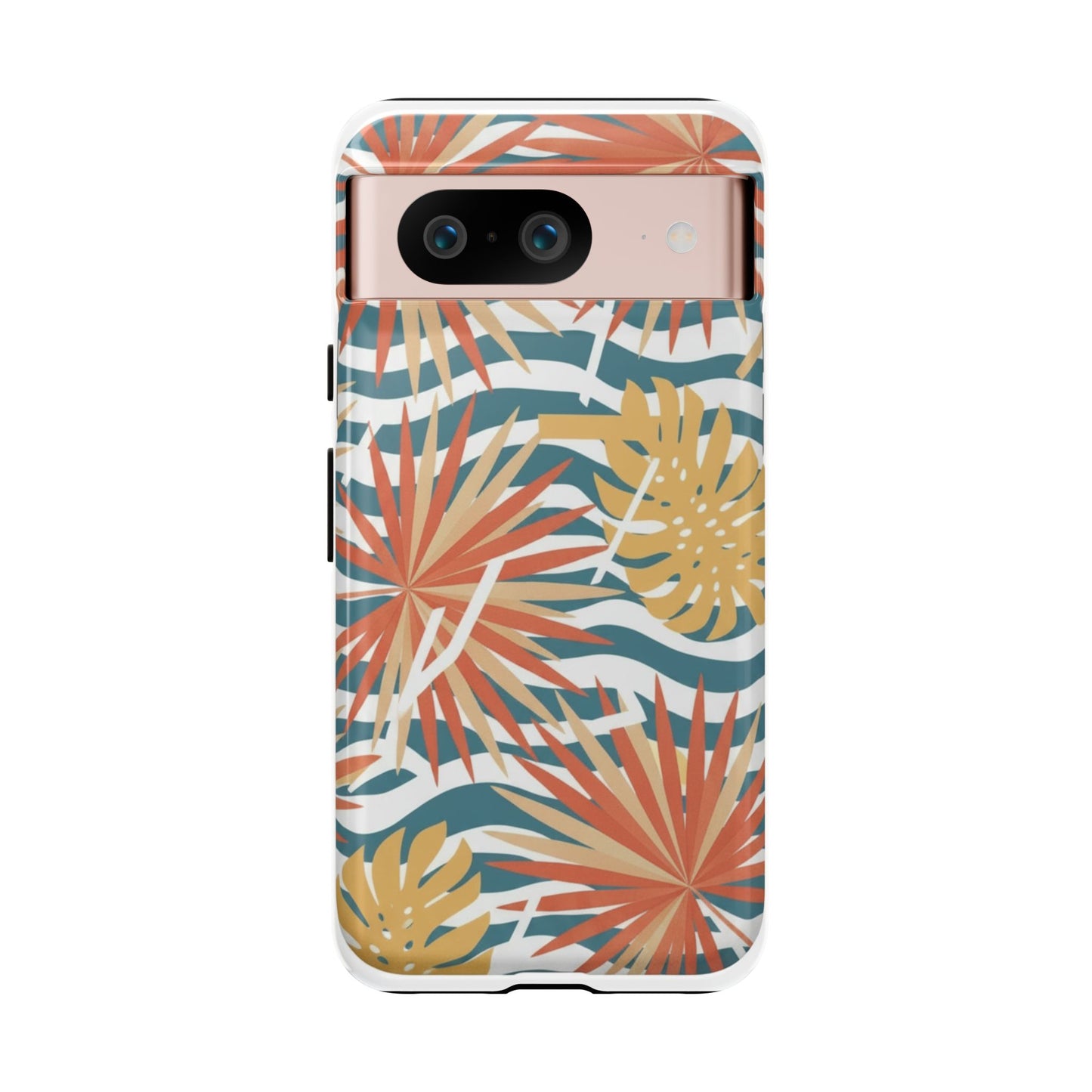 Tropical Palm Tough Phone Case – Retro Wave Floral Protective Cover