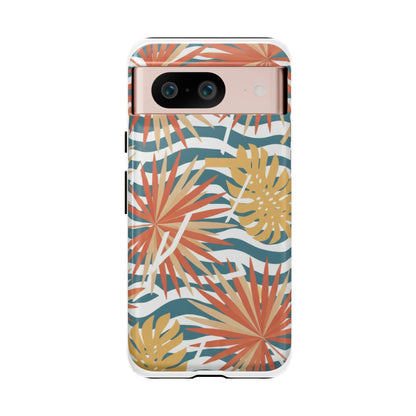 Tropical Palm Tough Phone Case – Retro Wave Floral Protective Cover