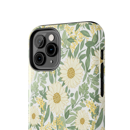 Daisy Meadow Tough Phone Case — Floral Protective Phone Cover
