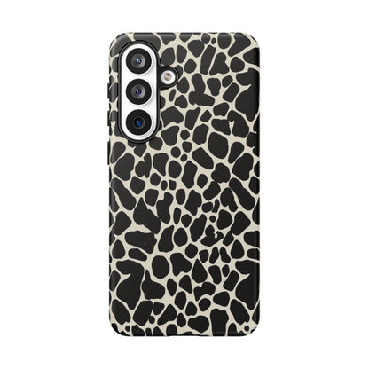 Black and White Cowhide Phone Case — Protective Tough Case