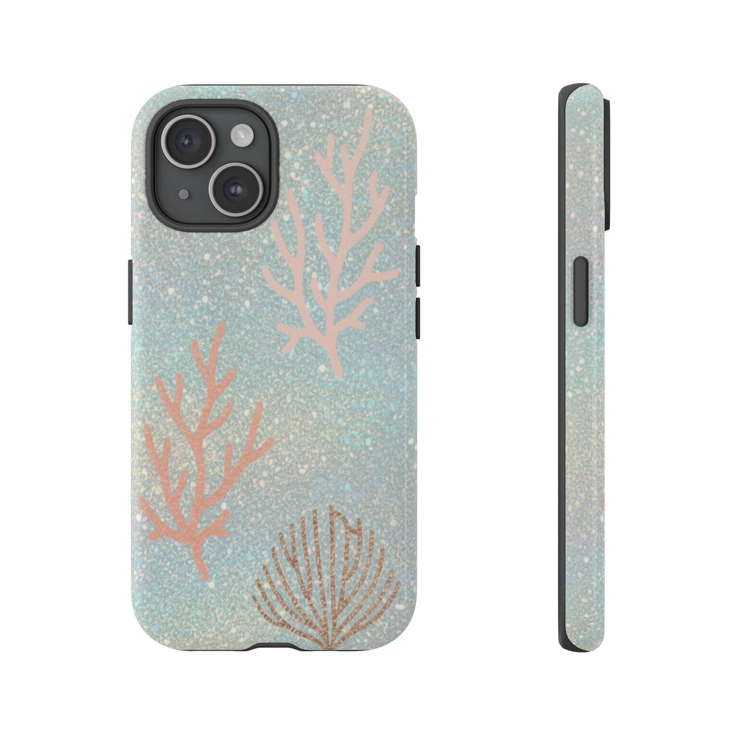 Seafoam Sparkle Phone Case – Coral & Seashell Tough Case