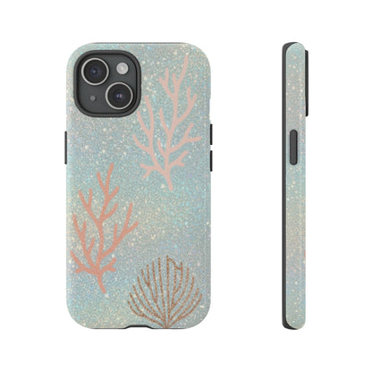 Seafoam Sparkle Phone Case – Coral & Seashell Tough Case