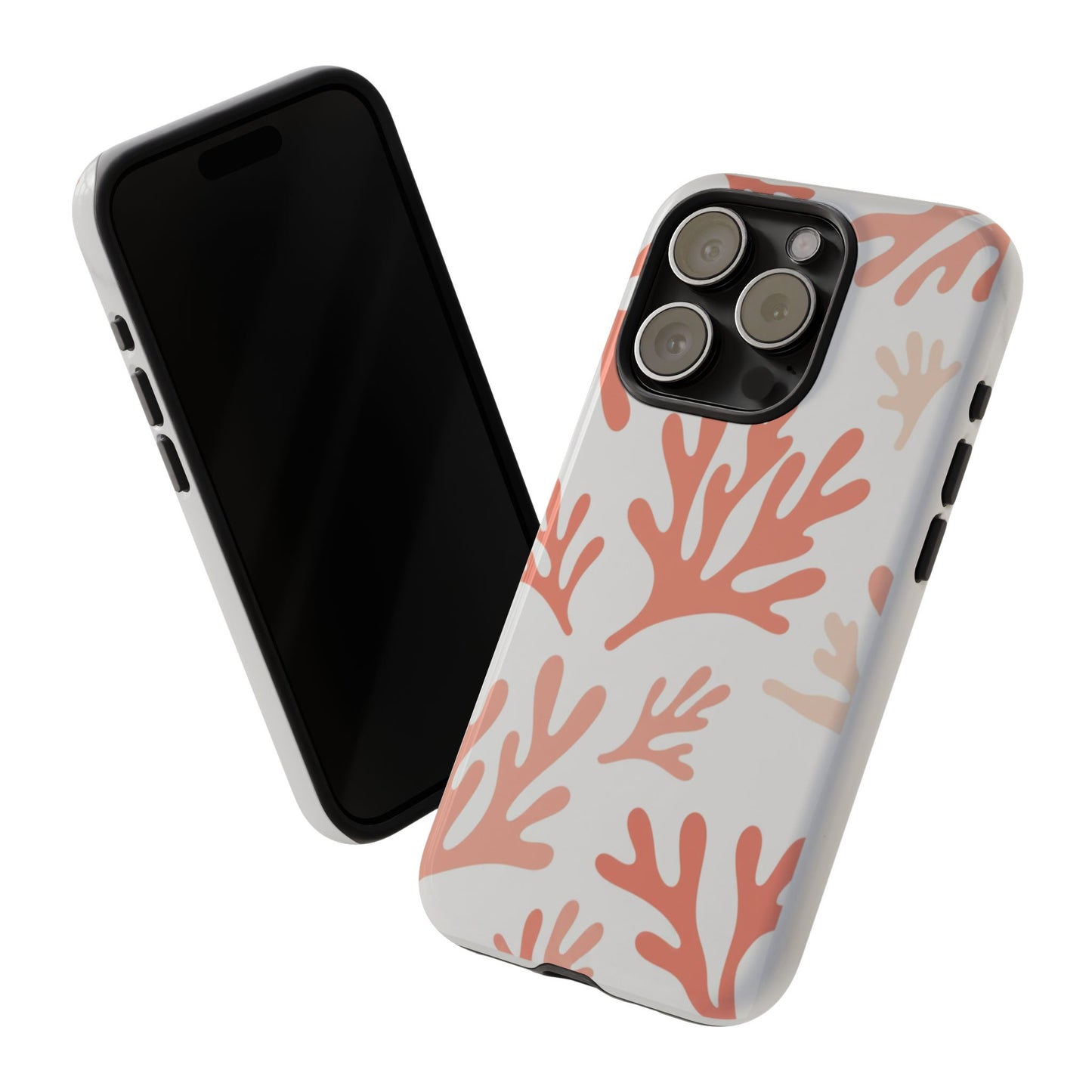 Coral Reef Pattern Tough Phone Case — Pink Beachy Protective Cover