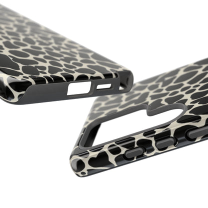Black and White Cowhide Phone Case — Protective Tough Case