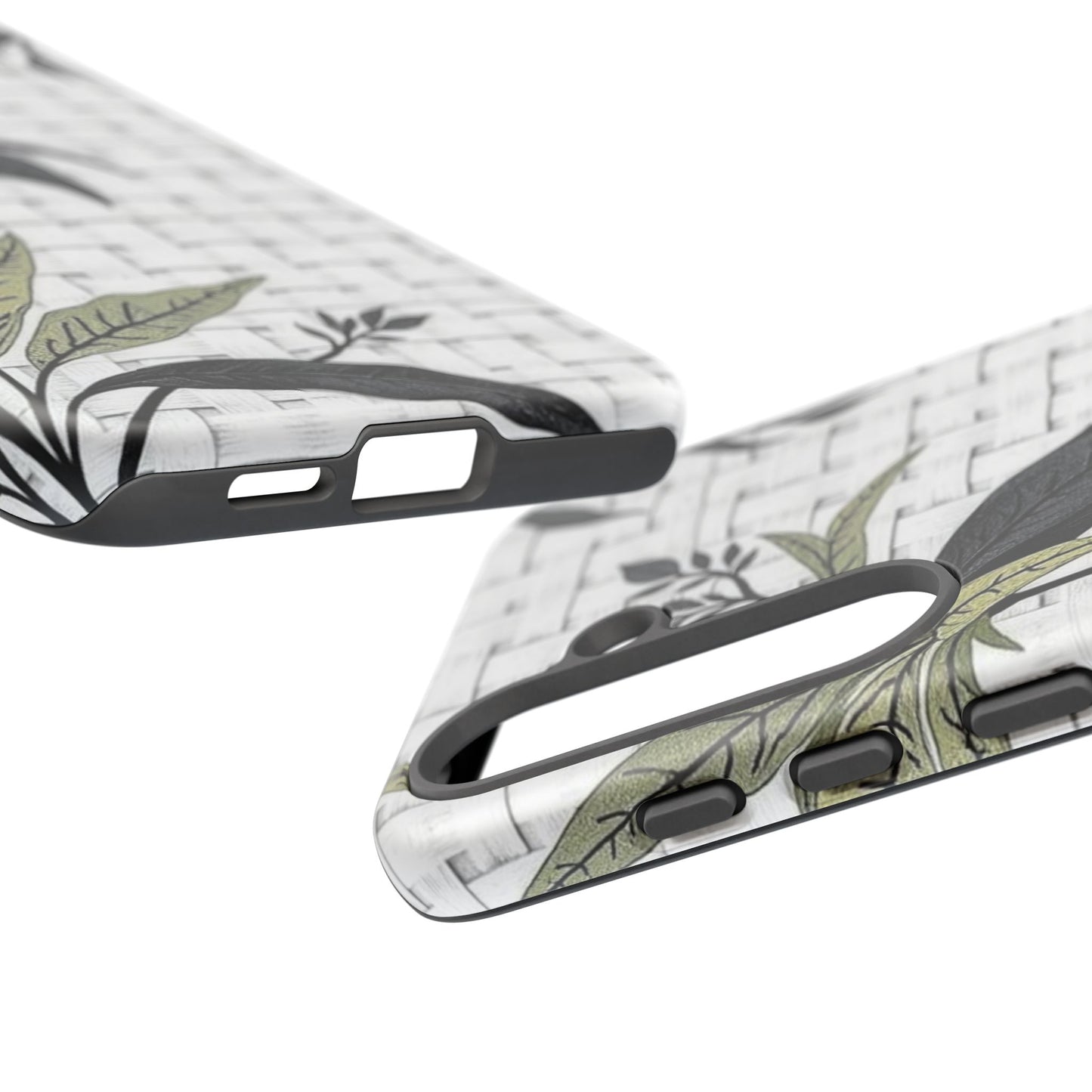 Floral Woven Tough Phone Case — Protective Botanical iPhone Cover