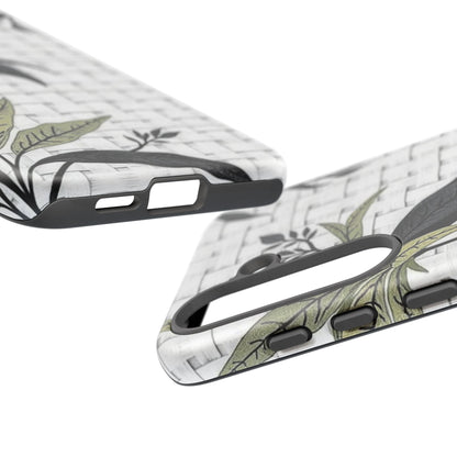 Floral Woven Tough Phone Case — Protective Botanical iPhone Cover