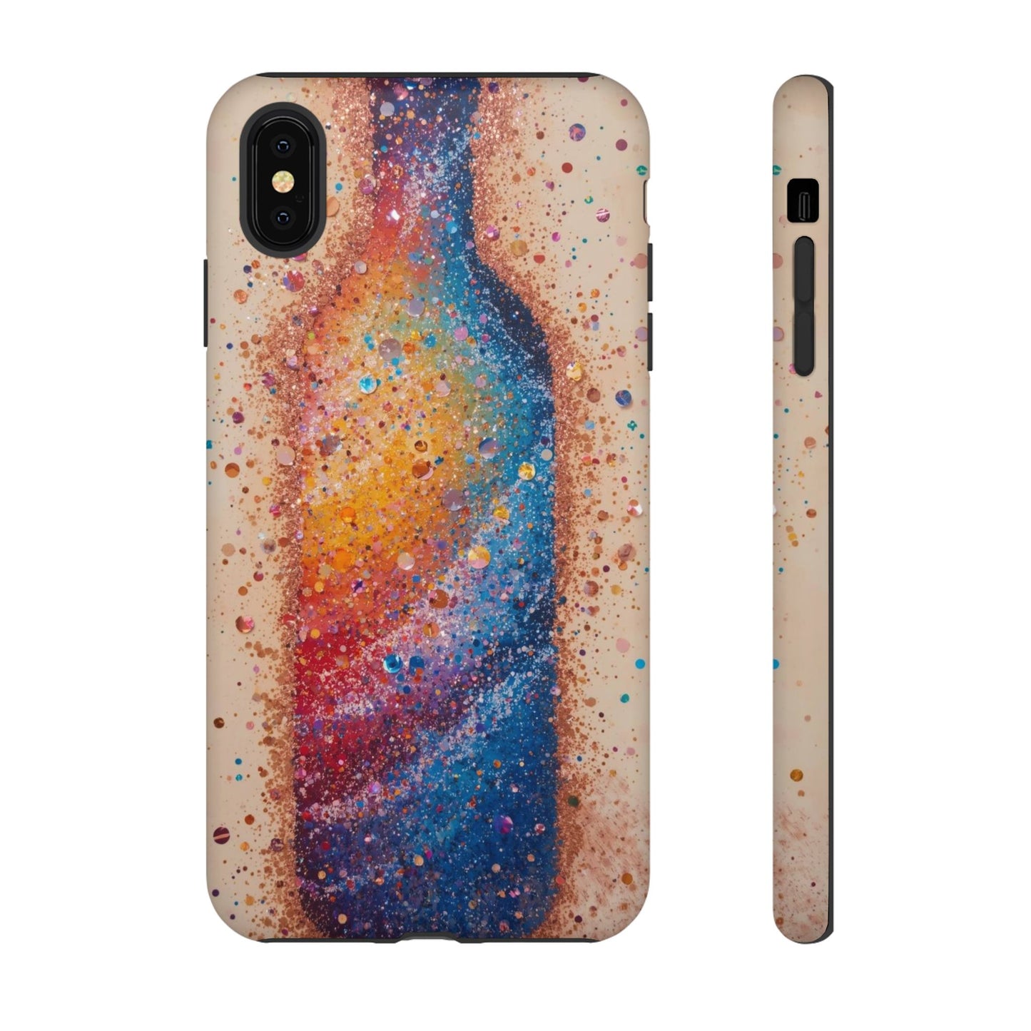 Galaxy Bottle Tough Phone Case — Colorful Nebula Splash iPhone Cover