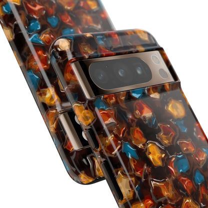 Phone Case - Amber Tortoiseshell Mosaic Protective Cover