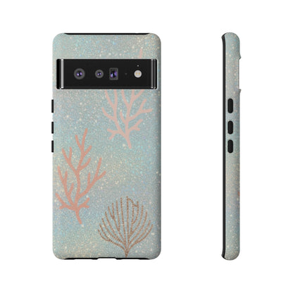 Seafoam Sparkle Phone Case – Coral & Seashell Tough Case