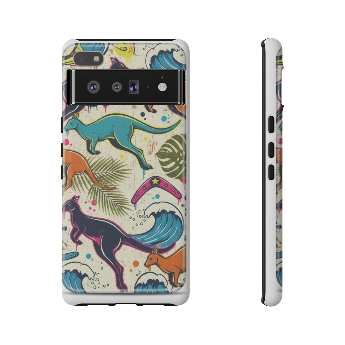 Tough Cases — Colorful Surfing Kangaroo Phone Case