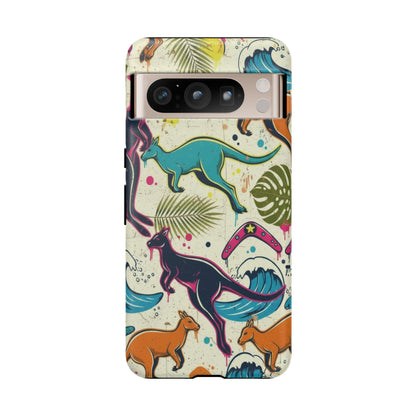 Tough Cases — Colorful Surfing Kangaroo Phone Case