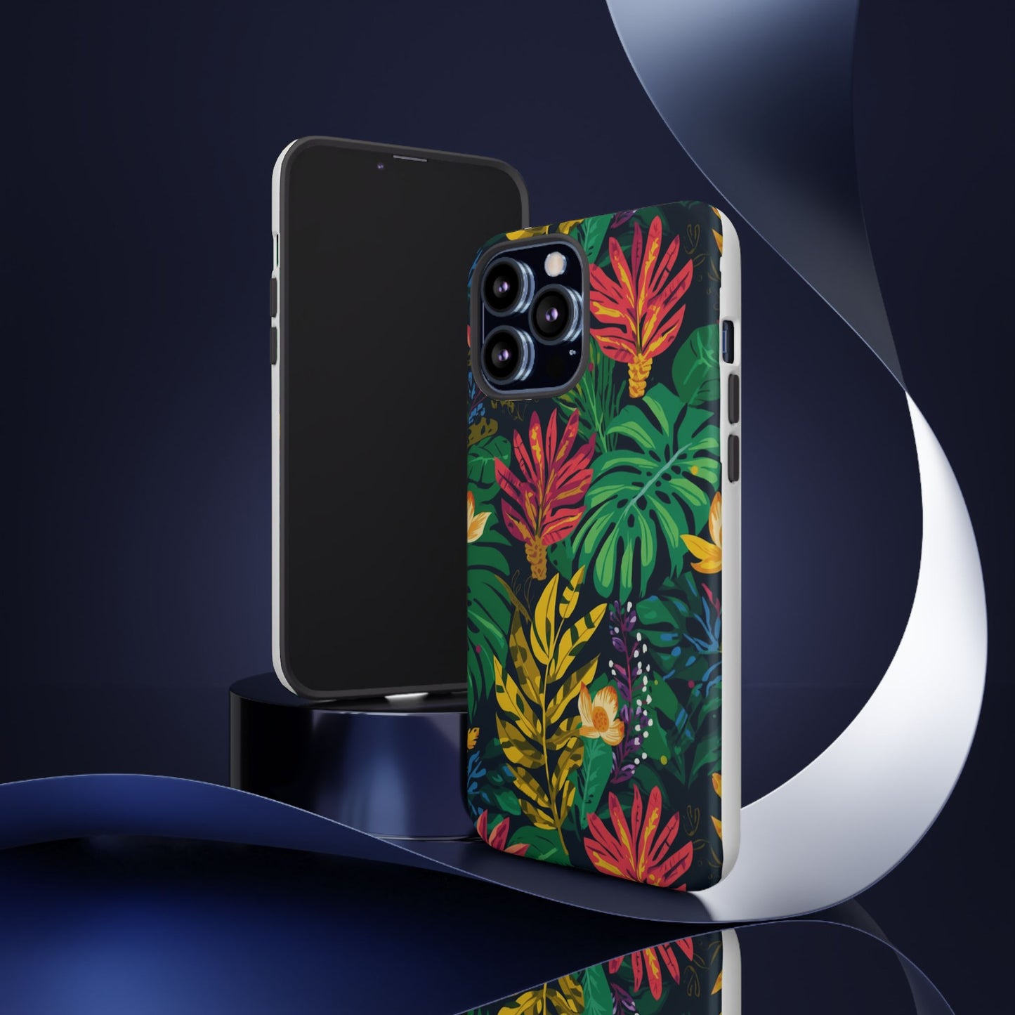 Tropical Floral Phone Case — Vibrant Jungle Leaf Protective Cover