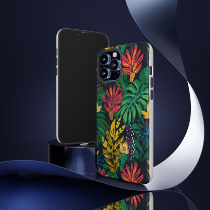 Tropical Floral Phone Case — Vibrant Jungle Leaf Protective Cover