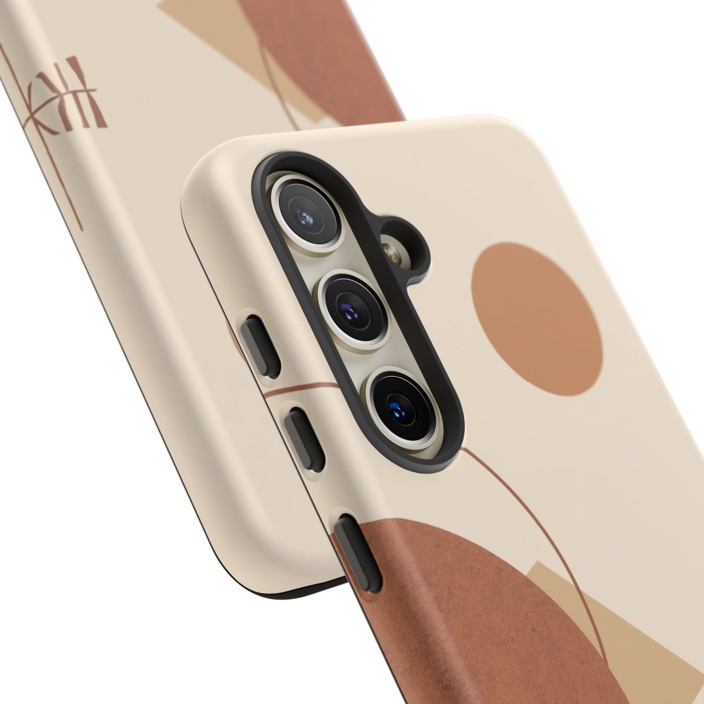 Abstract Earth Tones Phone Case — Minimal Geometric Design