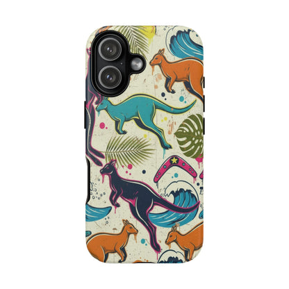 Tough Cases — Colorful Surfing Kangaroo Phone Case
