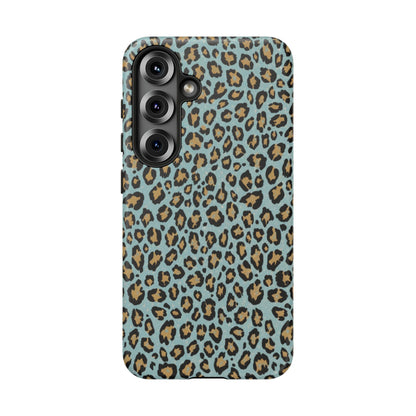 Leopard Print Tough Phone Case - Blue Cheetah Protective Cover