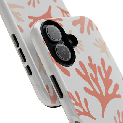Coral Reef Pattern Tough Phone Case — Pink Beachy Protective Cover