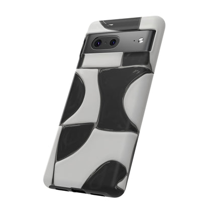 Black & White Abstract Pattern Tough Phone Case