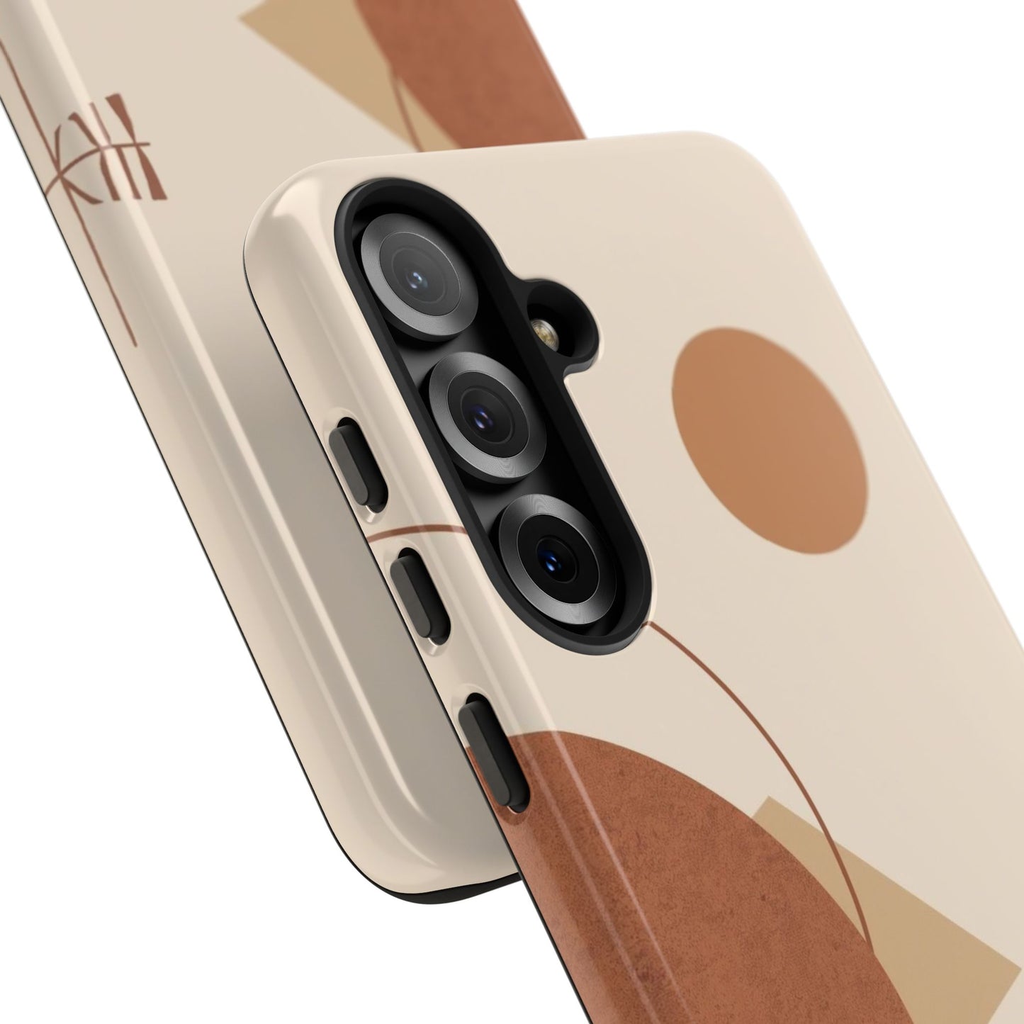 Abstract Earth Tones Phone Case — Minimal Geometric Design