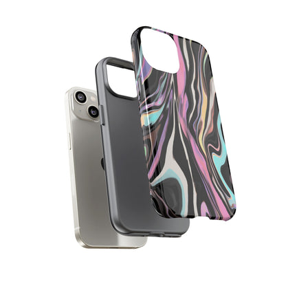 Abstract Marble Tough Phone Case — Pastel Swirl Protective Cover