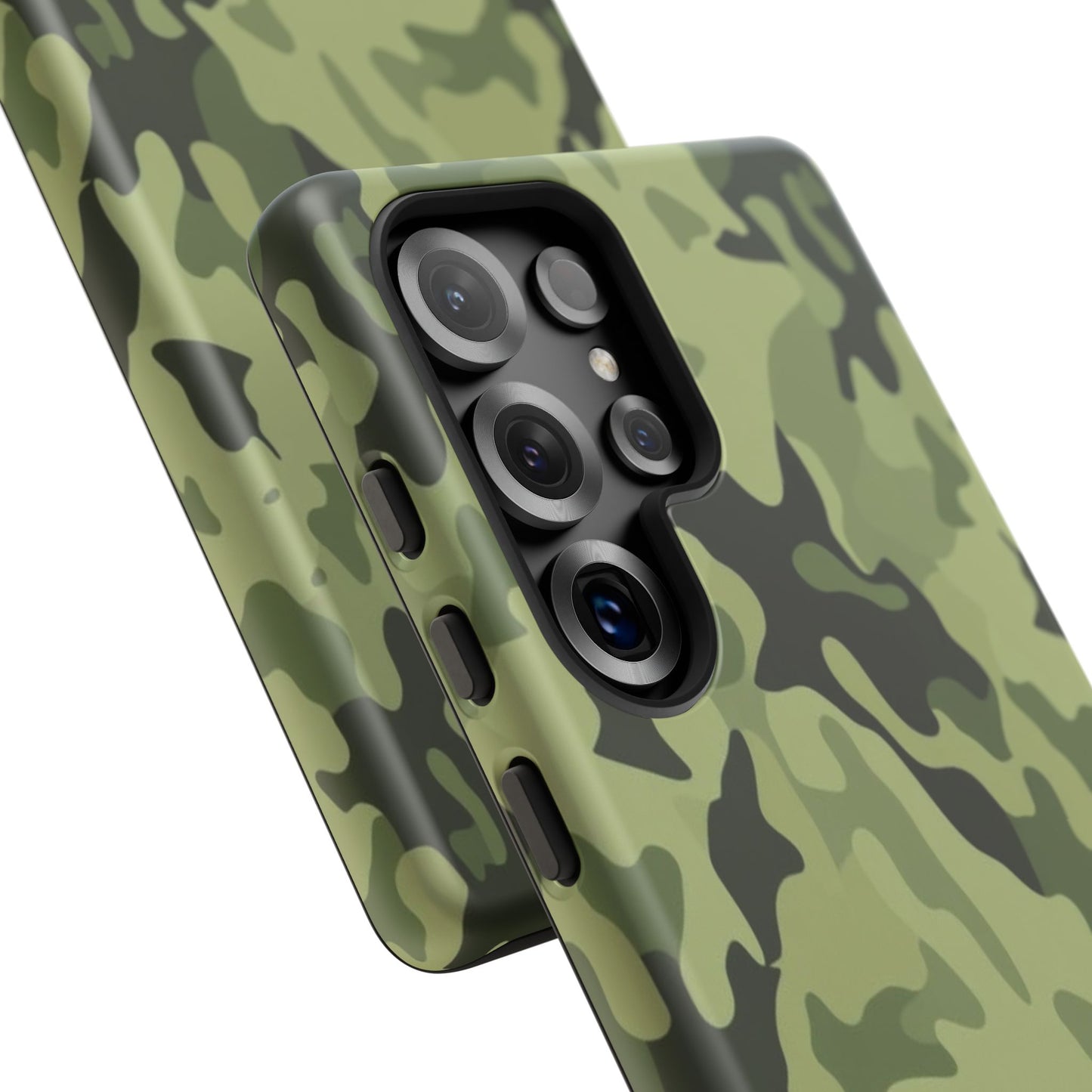 Camo Tough Phone Case — Military Green Protective iPhone Cover