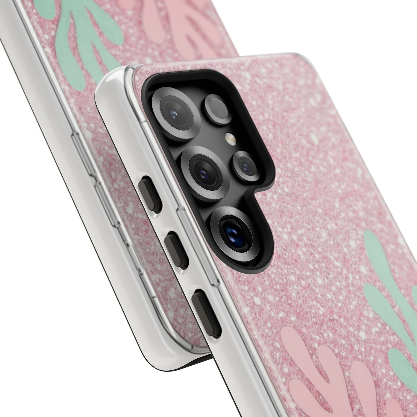 Pink Glitter Seaweed Tough Case - Sparkle Protective Phone Cover