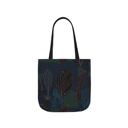Botanical Night Canvas Tote — Dark Floral Canvas Tote Bag