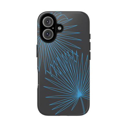 Blue Dandelion Burst Tough Phone Case — Protective Floral iPhone Cover