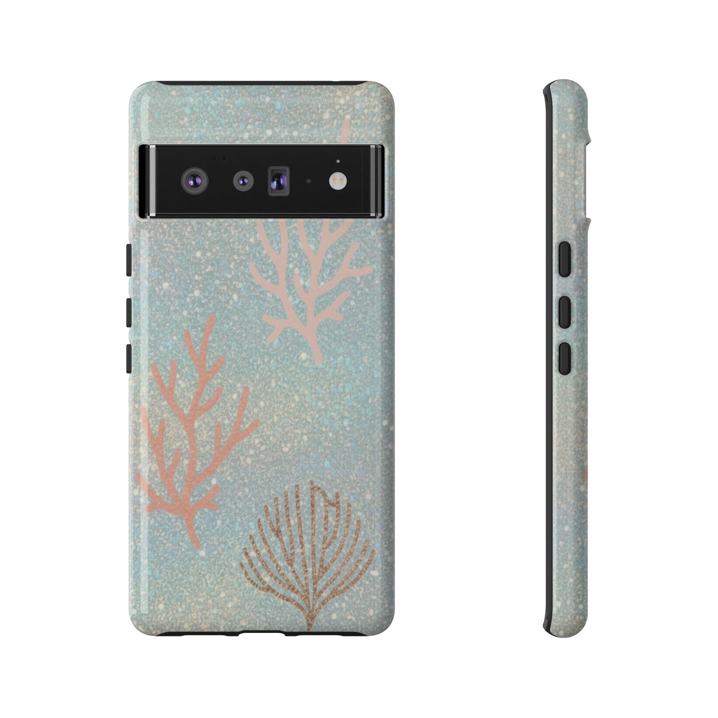 Seafoam Sparkle Phone Case – Coral & Seashell Tough Case