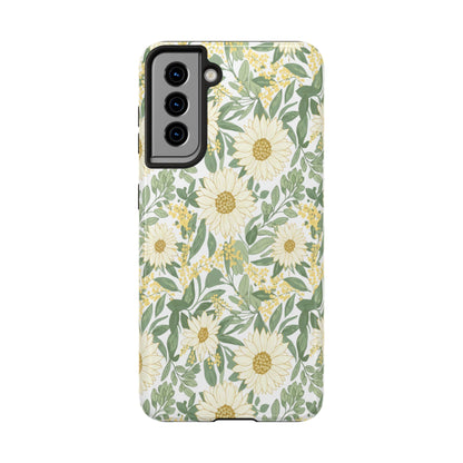 Daisy Meadow Tough Phone Case — Floral Protective Phone Cover