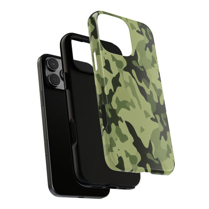 Camo Tough Phone Case — Military Green Protective iPhone Cover