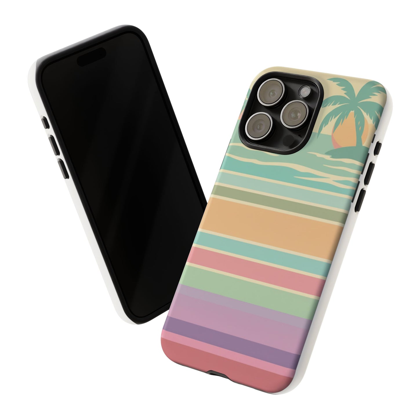 Tough Case — Retro Pastel Sunset Palm Tree Phone Case