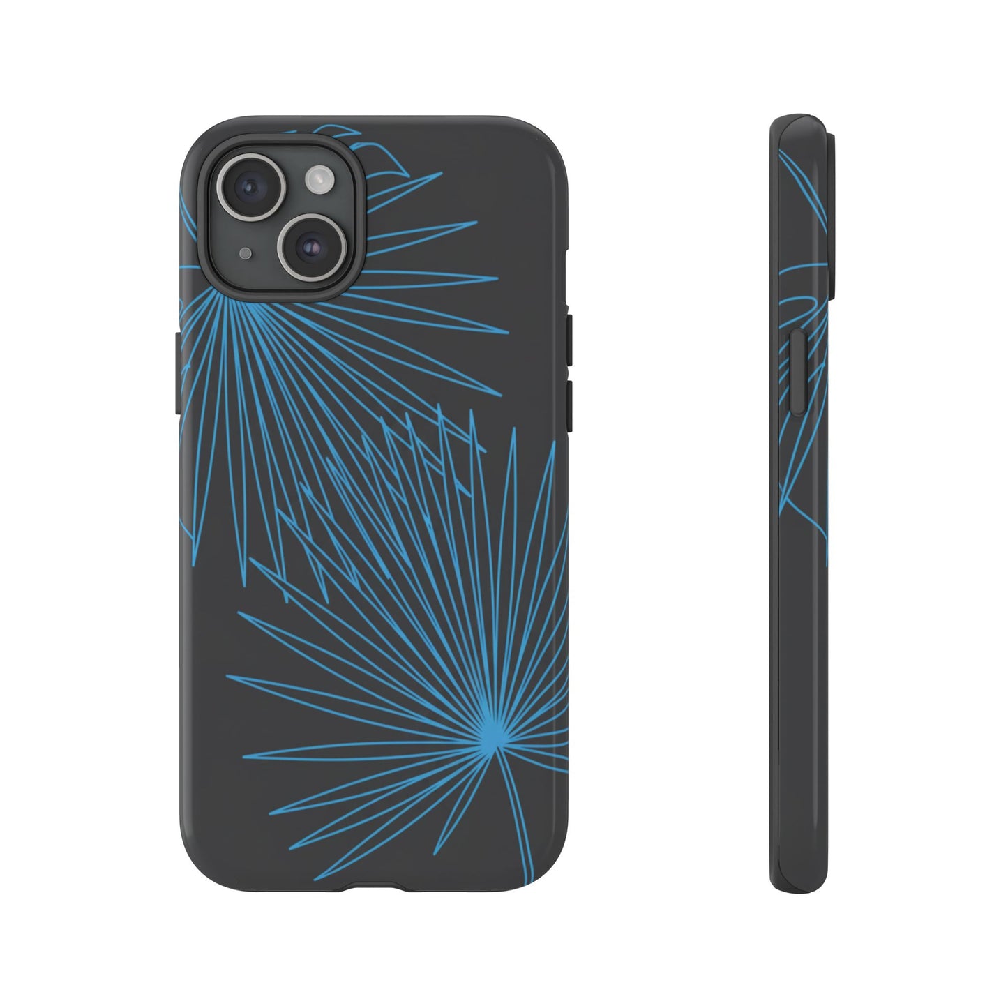 Blue Dandelion Burst Tough Phone Case — Protective Floral iPhone Cover