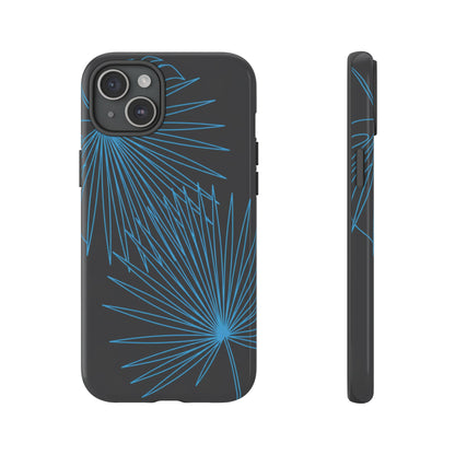Blue Dandelion Burst Tough Phone Case — Protective Floral iPhone Cover